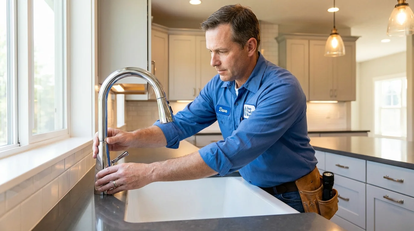 Kitchen faucet installation by Johns Plumbing LLC in Derwood